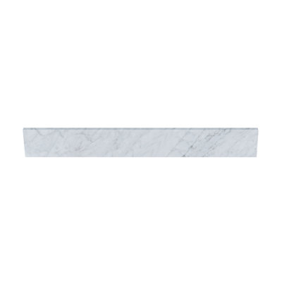 37 In. W Engineered White Marble Backsplash