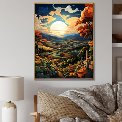 «Vineyard Kawaii Landscape V», reproduction sur toile