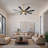 60'' 8-Blade Modern Farmhouse Large Room LED Windmill Ceiling Fan with Light and Remote-523643464