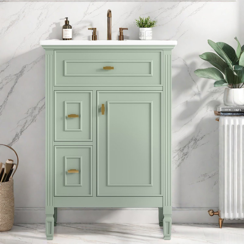 Meuble-lavabo moderne (doit inclure le meuble-lavabo et le lavabo) avec rangement