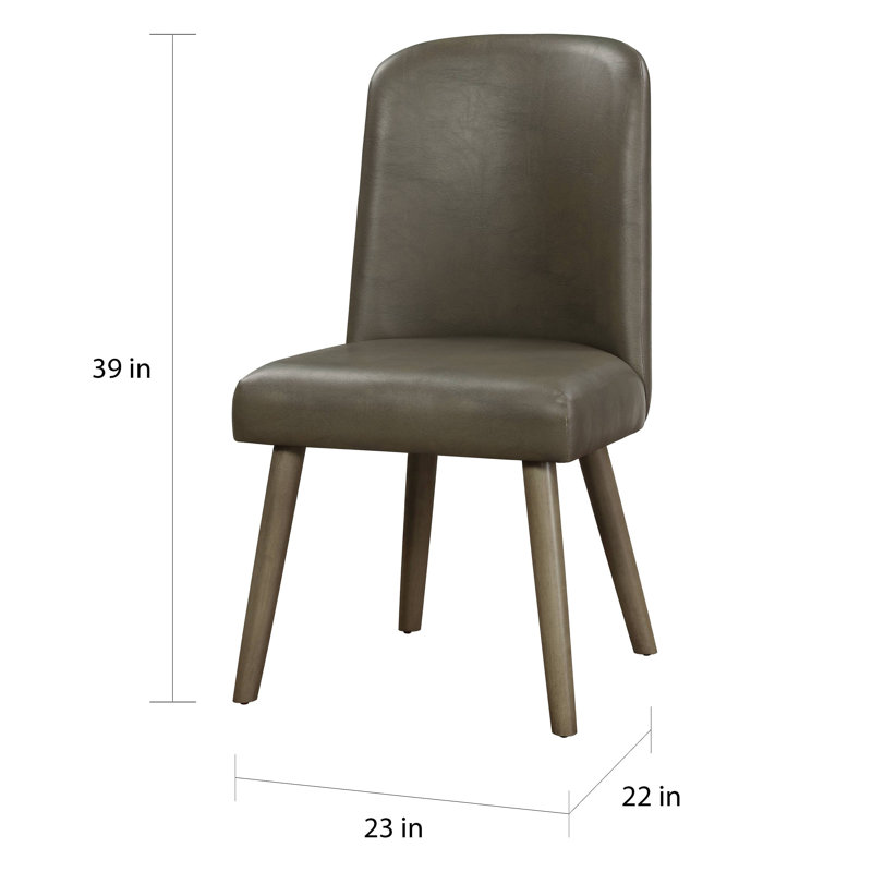 Ensemble de 2 chaises d'appoint en cuir synthétique Waylon