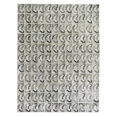 Natural Hide Cowhide Geometric Area Rug