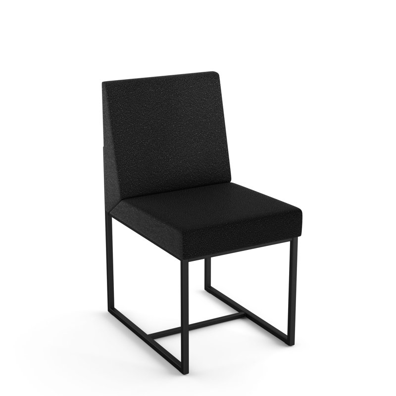 Chaise d'appoint rembourrée Ninh, Noir, Gris anthracite