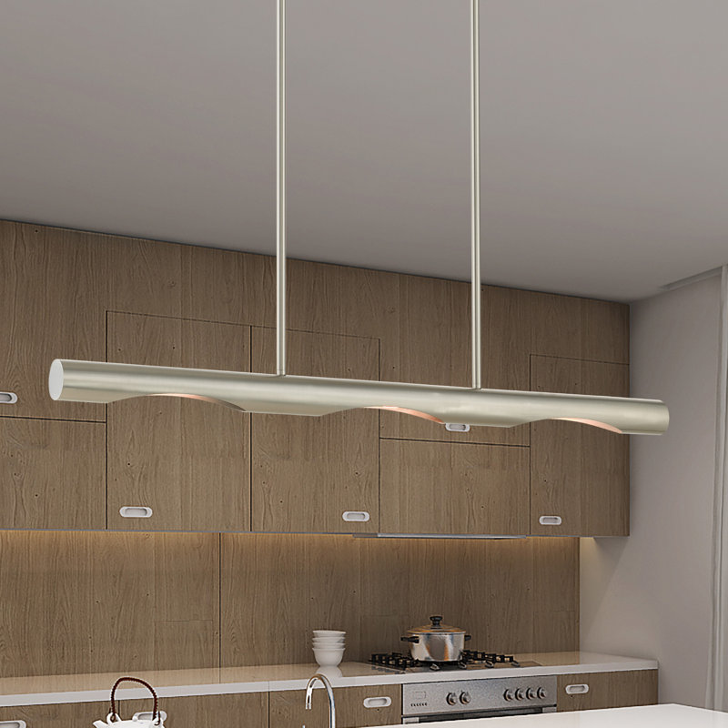 Clearlake 3 - Light Kitchen Island Pendant, Brushed Nickel