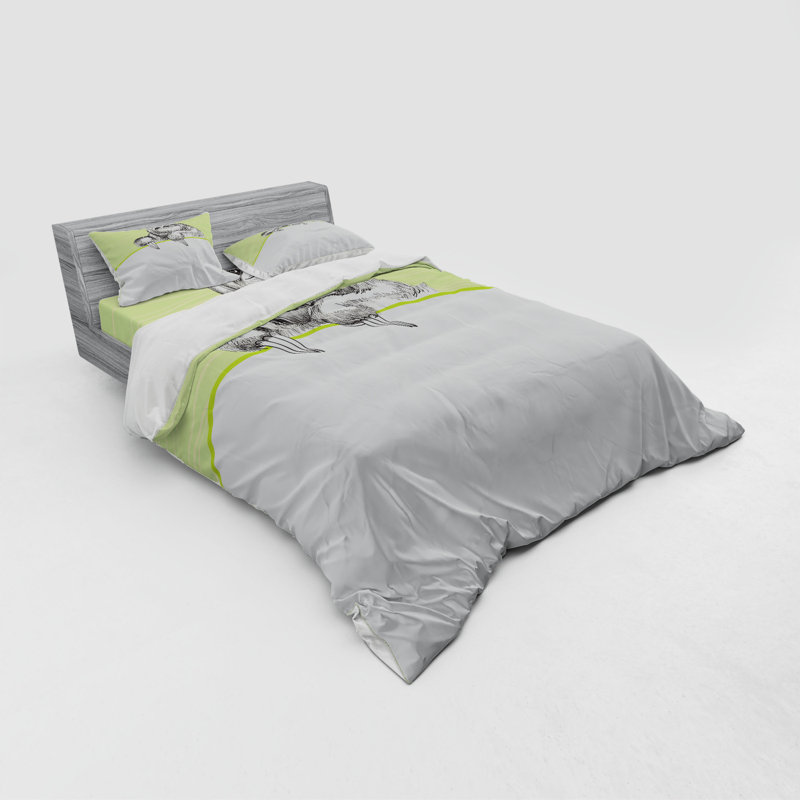 Sloth Rustic Polyester Duvet Cover