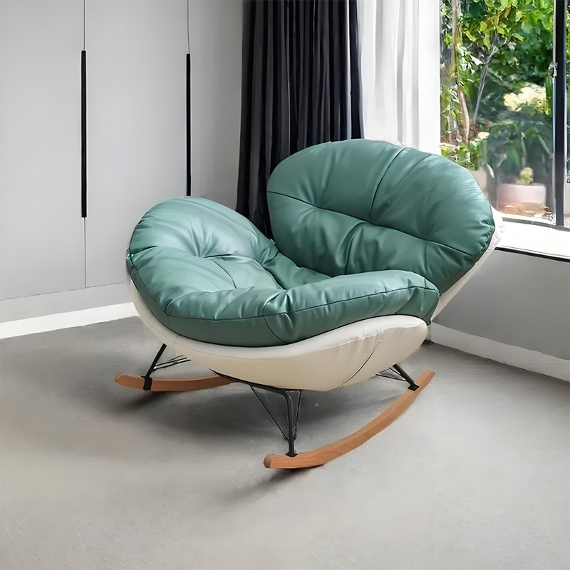 Chaise berçante coquille d'œuf, Vert pin