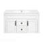 Armoire de salle de bain murale avec lavabo en céramique et tiroirs, meuble-lavabo simple de style français avec charnières à fermeture douce-133416501