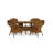 Sea Pines Round 4 - Person 48" Long Dining Set with Cushions-447218057-447218096