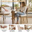 Chaise de salle à manger rembourrée 17,9 po Leupp-131079211