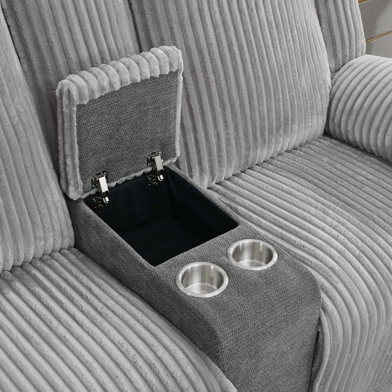 2 Seater Reclining Sofa, Grey