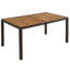 Ensemble de salle à manger de patio 7 pièces, ensemble de table et chaises de jardin en osier de rotin, plateau de table en bois d'acacia, fauteuils empilables