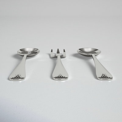 Fitz 3 Piece Stainless Steel Hostess Set