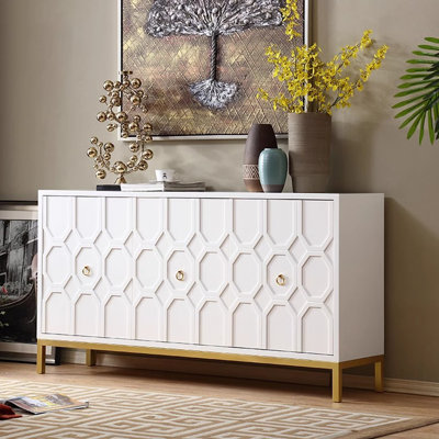Buffet moderne 3 portes blanc