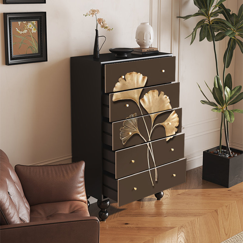 Armoire en bois avec plateau spacieux et grands tiroirs