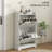 Slim Shoe Cabinet For Entryway,Farmhouse Hidden Shoe Storage Cabinet With 2 Flip Drawers And Adjustable Shelves For 8 Pairs Of Shoes