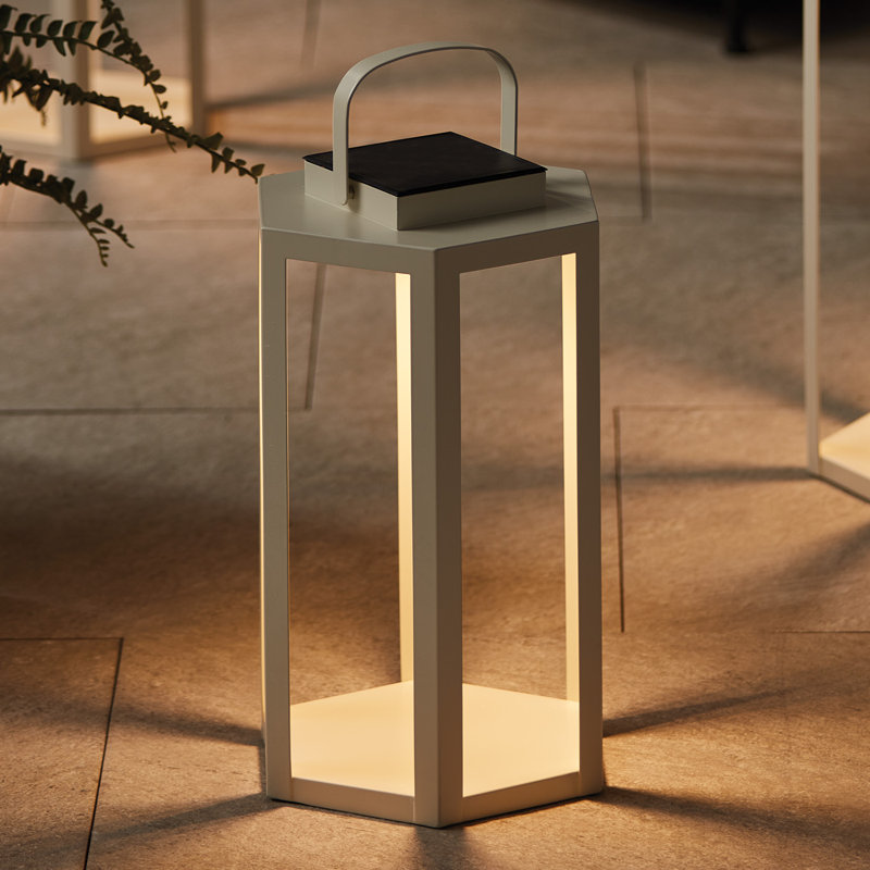 JOYCE SOLAR LANTERN 18", White, 18"