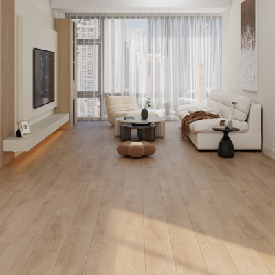 7.7 In. X 48 In. 12Mm Waterproof Hybrid Rigid Core Flooring With IXPE Pad AC4 Wear Layer