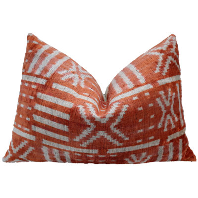 Canvello Checkered Feather Throw Pillow
