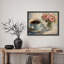 Tea and Roses Framed Wall Art Prints - Teacup with pink flowers for dining room-125211732-125211737