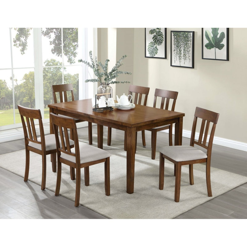 Ensemble de table de salle à manger 7 pièces Transitional Style