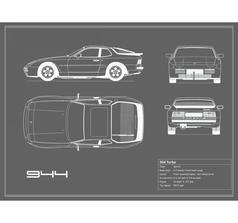Affiche 944 Turbo-Grey par Mark Rogan (RGN112780)