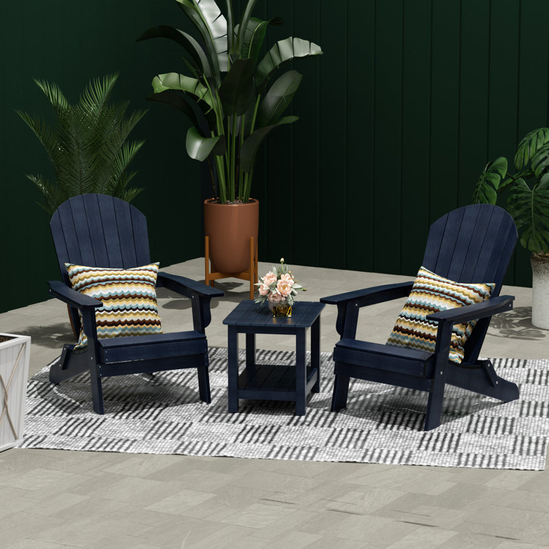 Arrlo 2 - Person Patio Conversation Set, Navy Blue