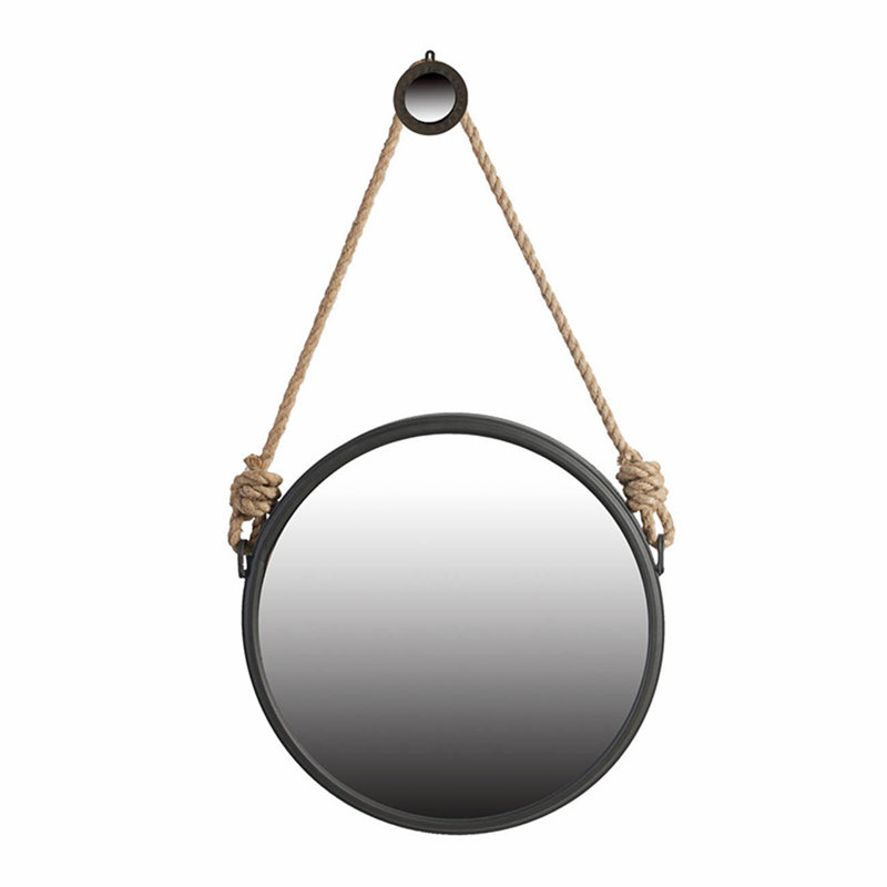 19.5" in  Round Mirror with Rope Strap