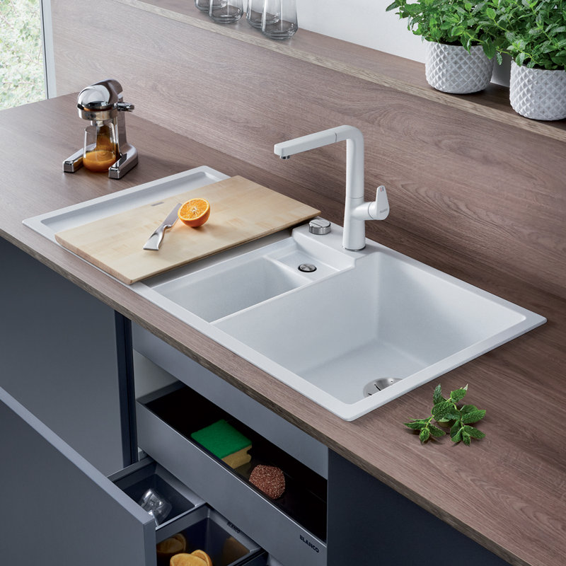 Collectis Double Bowl Inset Kitchen Sink, White