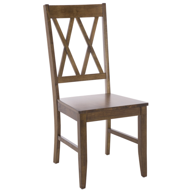 Yelena Double X-Back Side Chair, Dark Oak