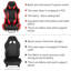 Chaise de jeu en rouge / noir