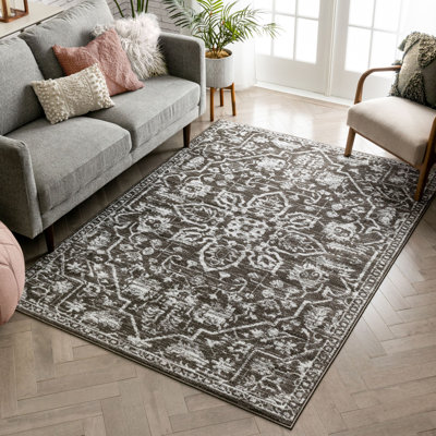 Dazzle Oriental Synthetic Area Rug