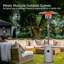 Chauffe-terrasse Afterglow 48 000 BTU Terrafab, réservoir de gaz interne, gris clair
