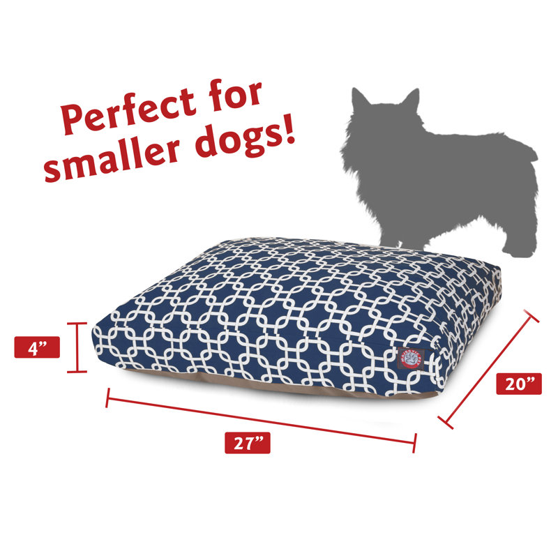 Links Geometric Polyester Pet Bed, Extra Large (42" W x 50" D x 5" H);, Navy Blue