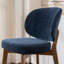 Tabouret de bar Mid-Century, tabouret de bar rembourré en tissu avec dossier à oreilles, tabouret de bar à hauteur de comptoir sans accoudoirs avec pieds en bois, repose-pieds en métal, pour comptoir de bar pour îlot de cuisine, bleu marine, ensemble de 2-124825000-119619505