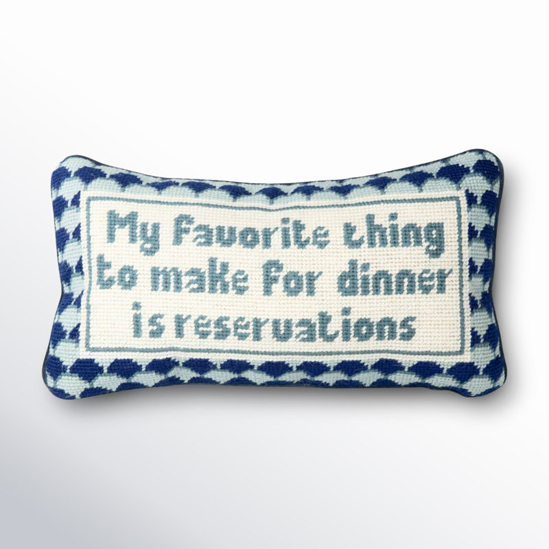 Embroidered Cotton Throw Pillow