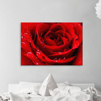 Love Print on Canvas in Red