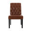 Chaises de salle à manger modernes et brunes avec bouton et motif (2-1601115450