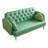 Loveseat Sofa With Tulip Pattern, Modern Upholstered Two Seater Sofa With 2 Dumpling-Shaped Throw Pillows, Comfy Couch