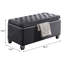 Banc en velours gris pour chambre à coucher - Rangement élégant et fonctionnel pour meubles