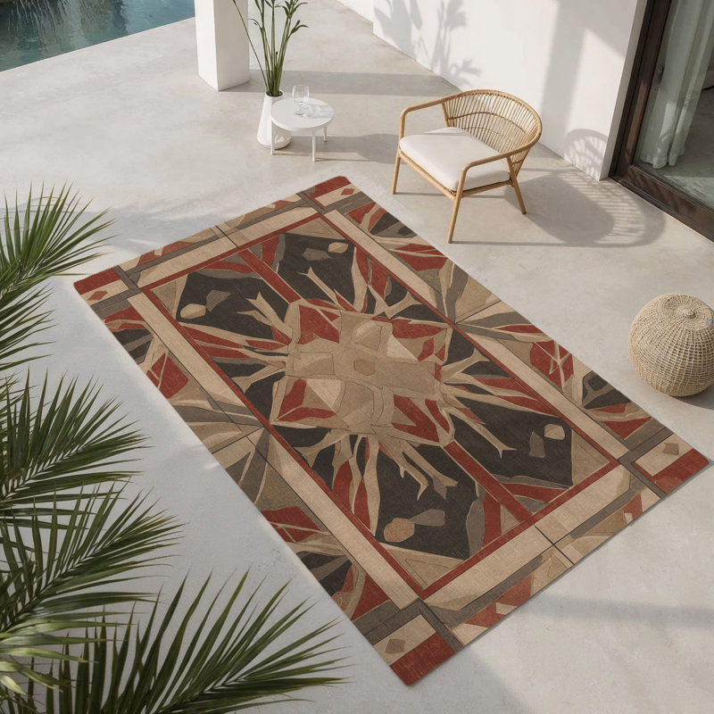 Regal Bloom Indoor And Outdoor Area Rug, Rectangle 1'6" x 2'6"