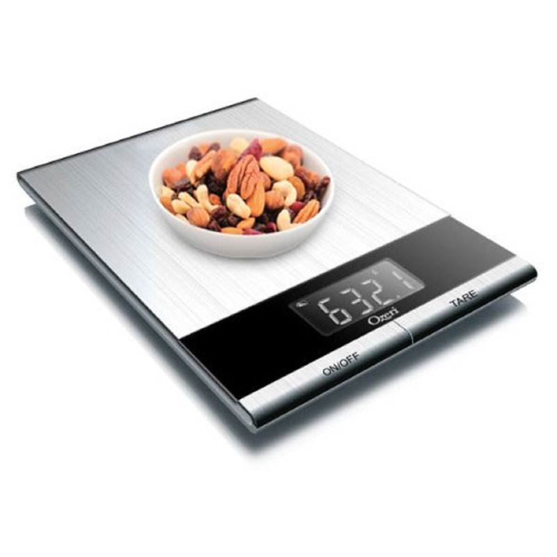 Ozeri Ultra Thin Digital Kitchen Scale, in Stainless Steel