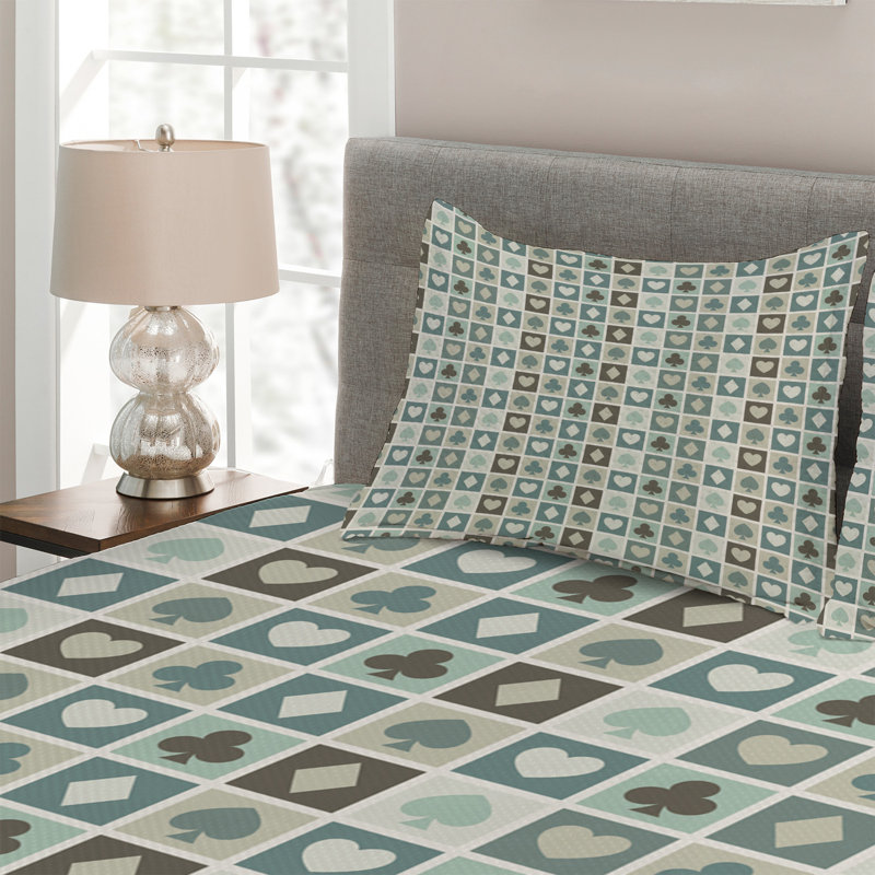 Polyester Coverlet, King Bedspread + 2 Shams