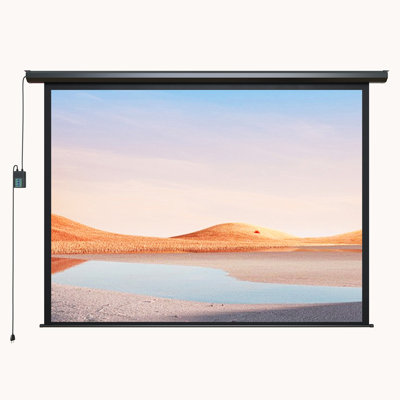 Écran de projection motorisé 120: 4: 3 - Écran de cinéma électrique intérieur et extérieur avec télécommande