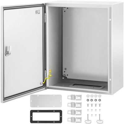 NEMA Steel Enclosure, 20 X 16 X 10/'/' NEMA 4X Steel Electrical Box, IP66 Waterproof & Dustproof, Outdoor/Indoor Electrical Junction Box, With Mounting Plate