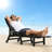 HDPE Patio Chaise Lounge, 4-Position Adjustable Backrest Outdoor Lounger-859724175