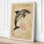 Dolphin with Red Seal Japandi - Wrapped Canvas-1594336878-1594336879