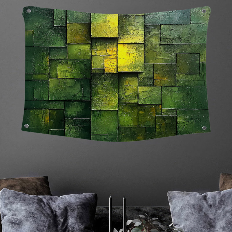 Tapisserie murale nid d'abeille - Décoration murale abstraite, H 50 po x l 60 po