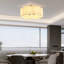 Plafonnier semi-encastré Greidys Gold, 6 lumières de plafond avec abat-jour tambour en tissu en forme de fleur, lumière moderne de 15 pouces pour le couloir de la chambre de la chambre de bébé