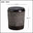 Outdoor Simulated Braided Cord MGO Side Table with Vintage Trim – Indoor Retro Cylindrical End Table for Home & Patio Decor