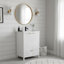 Meuble-lavabo élégant avec panneau de porte texturé-252748399